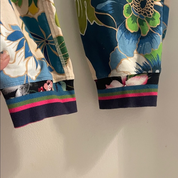 JW LOS ANGELES Johnny Was LARGE Multicolor Floral Pockets JOGGERS SWEATPANTS - Picture 6 of 12